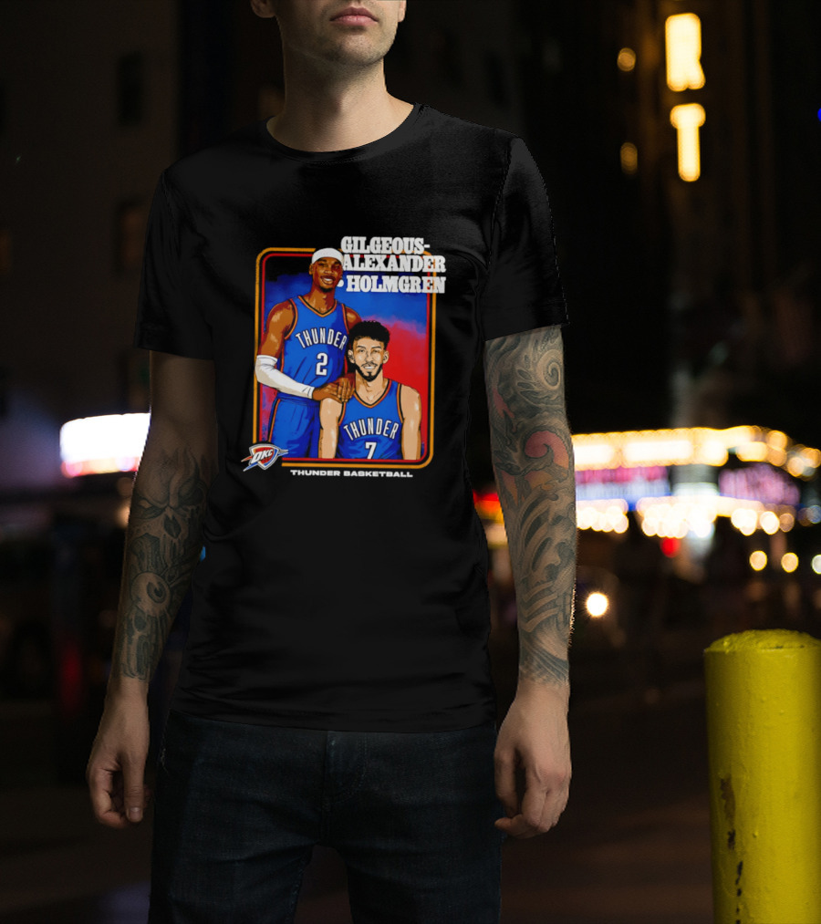 Gilgeous Alexander Holmgren Thunder Basketball Oklahoma City NBA T-Shirt