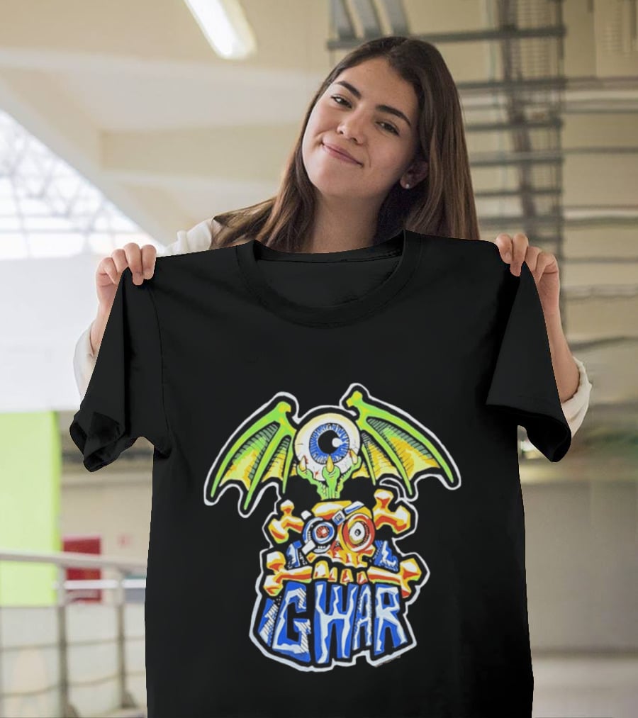 GWAR Flying Eyeball Skull Punk Rock Band Winged Monster T-Shirt