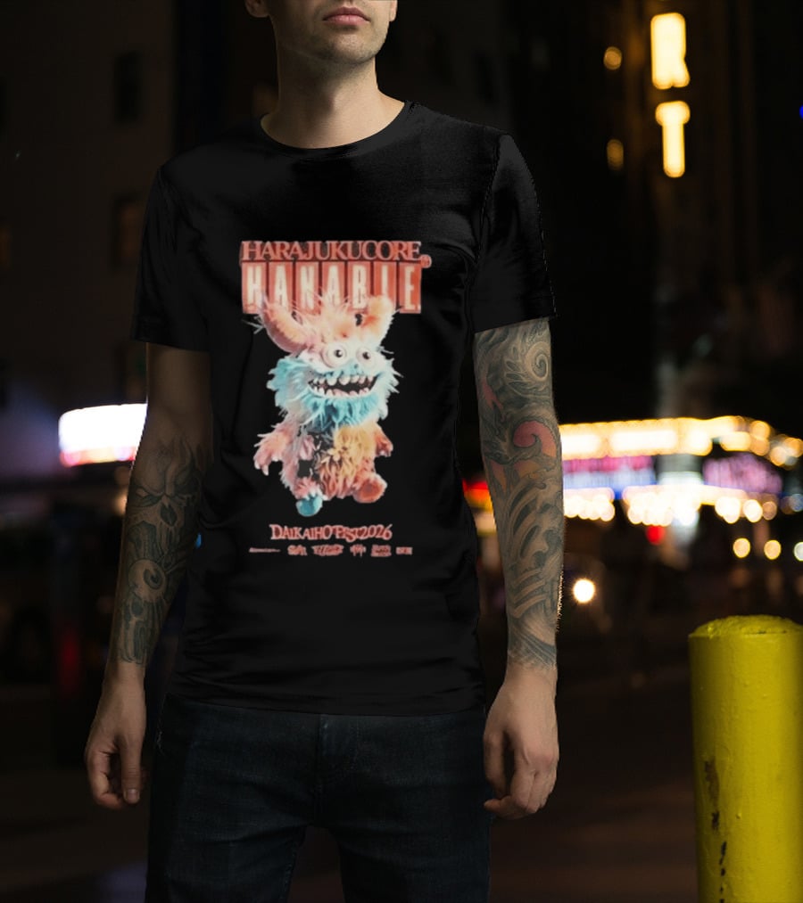 Harajukucore Hanabie Daikaiho Fest 2026 Anime Monster Tokyo Japan T-Shirt