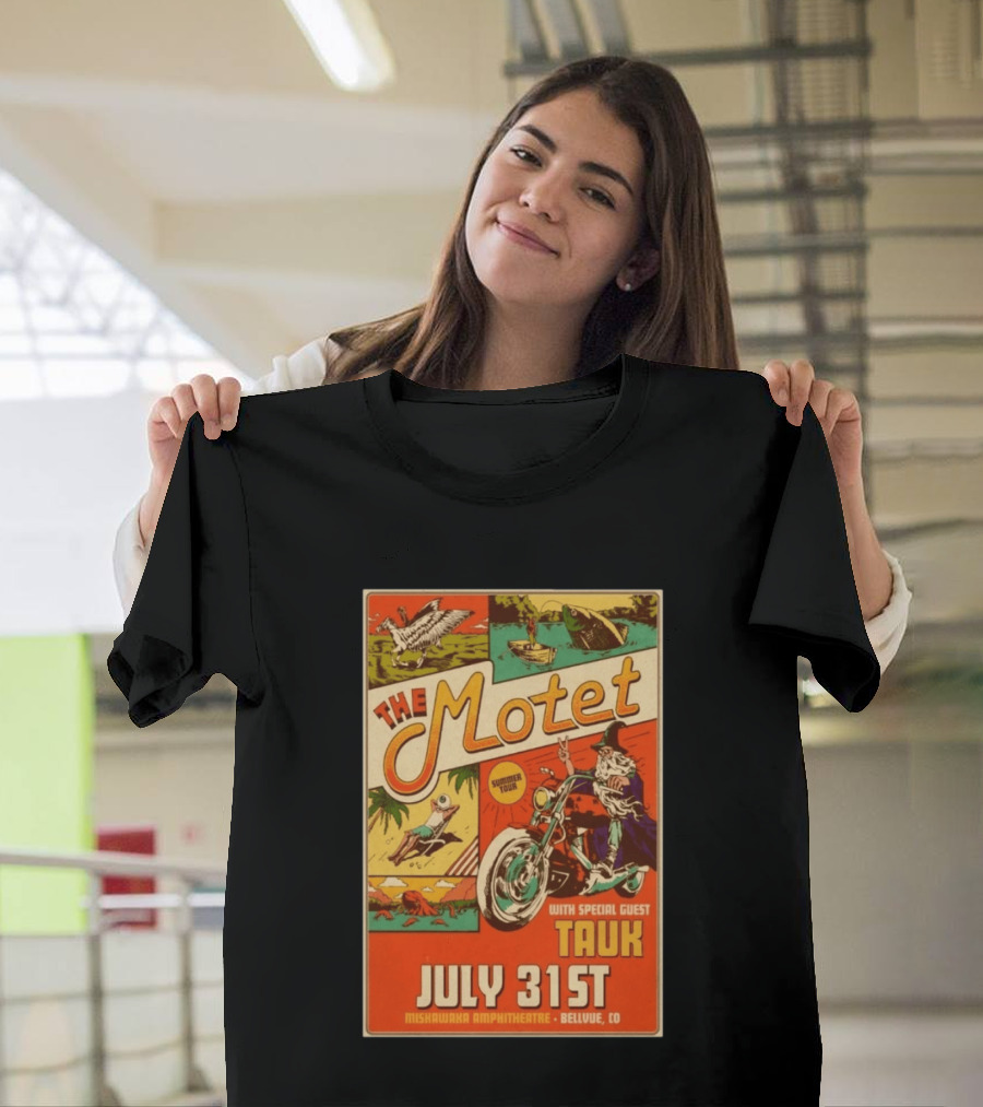 The Motet Summer Tour July 31st Mishawaka Amphitheatre Bellvue CO With Special Guest Tauk T-Shirt