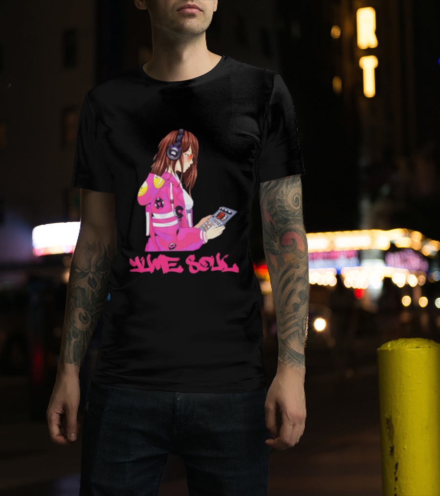 Yume Soul Anime Girl With Headphones And Game Controller T-Shirt