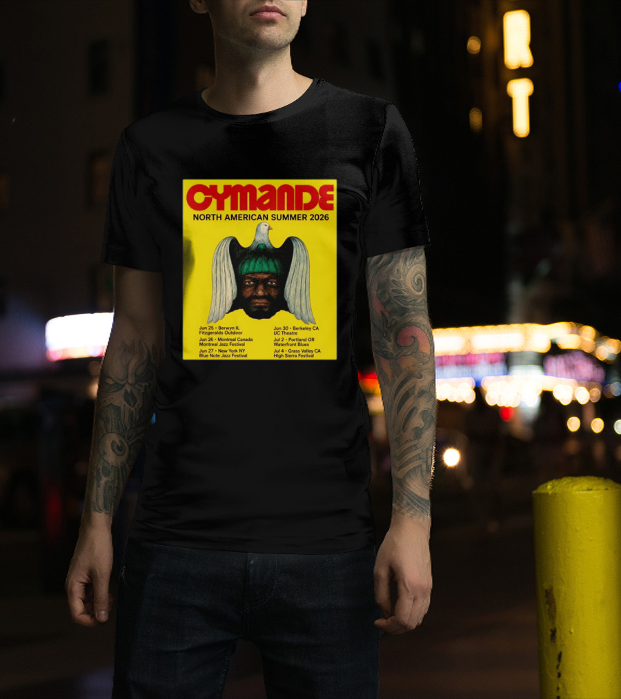 Cymande North American Summer 2026 Tour Dates And Locations T-Shirt