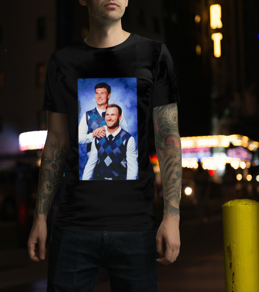 Kirk Cousins Fernando Mendoza Raiders Step Brothers Argyle Sweater Duo T-Shirt
