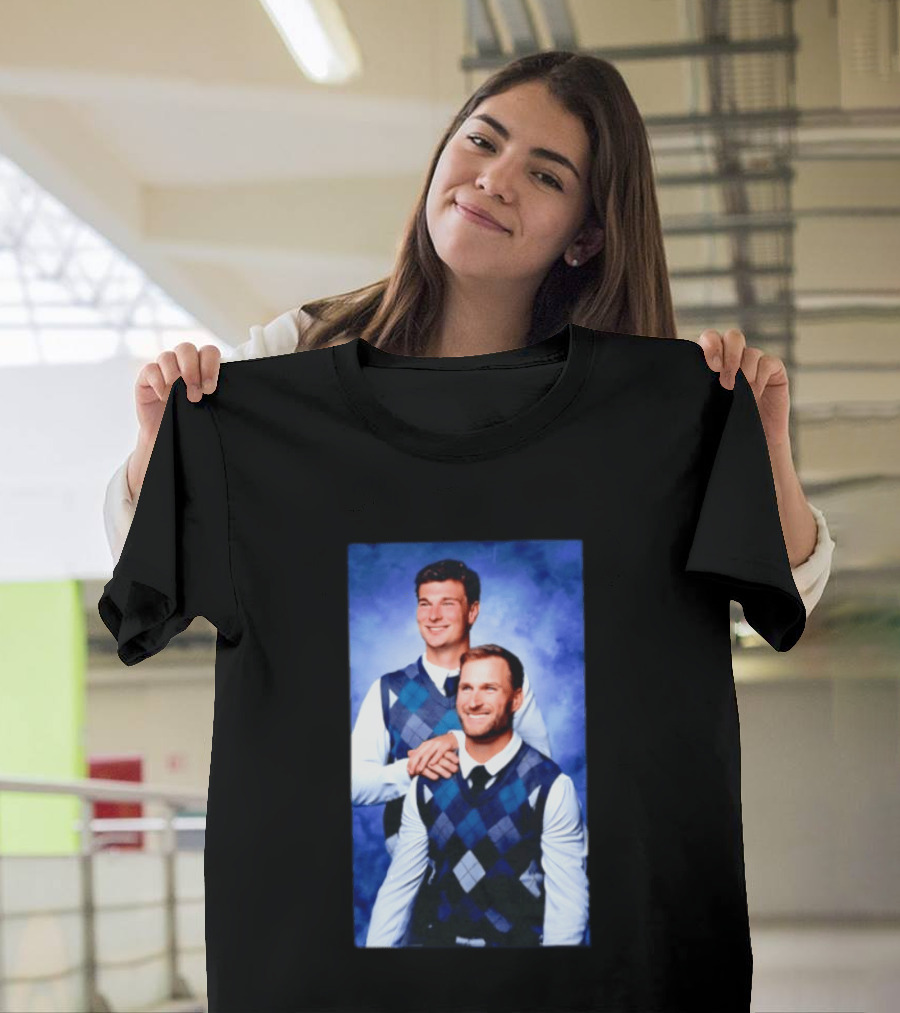 Kirk Cousins Fernando Mendoza Raiders Step Brothers Argyle Sweater Duo T-Shirt