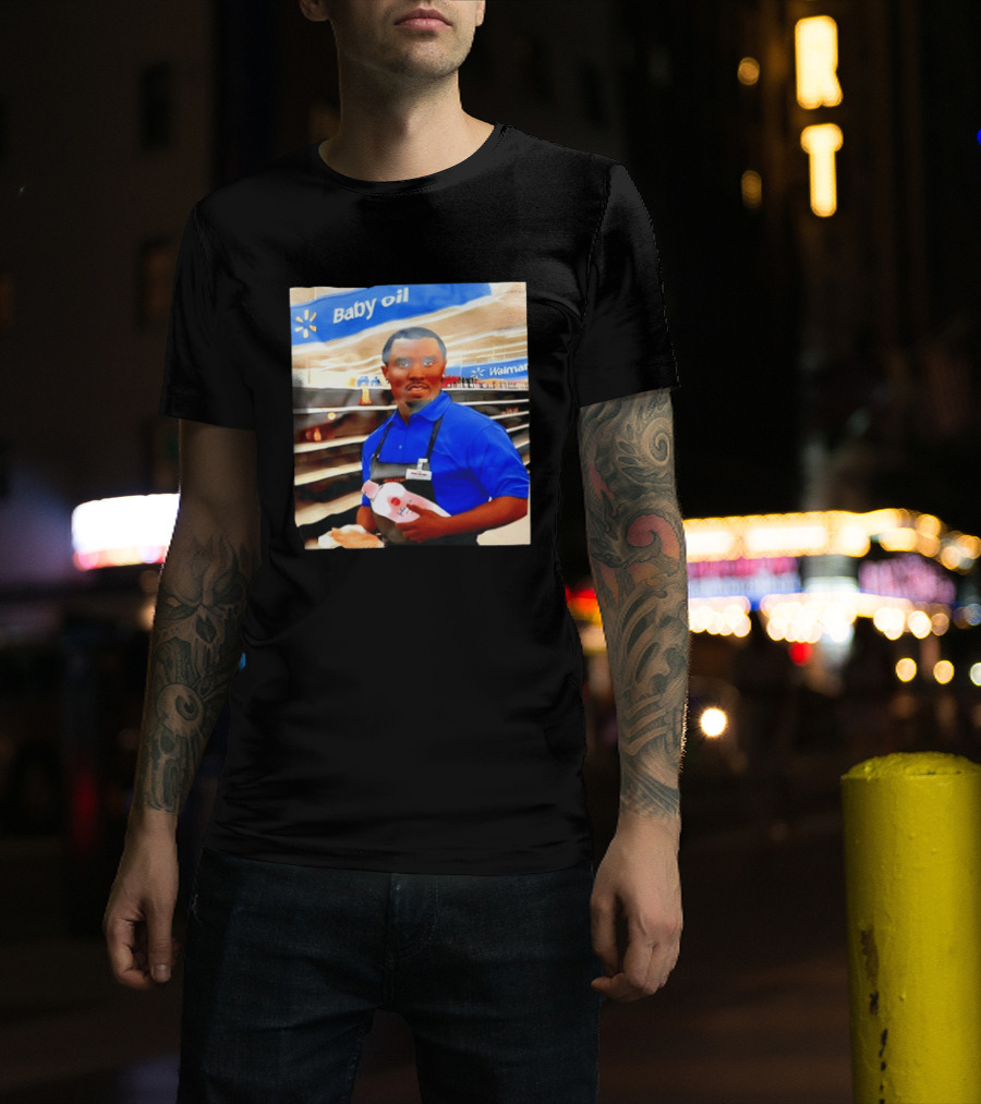 Walmart Baby Oil Diddy Employee Aisle T-Shirt
