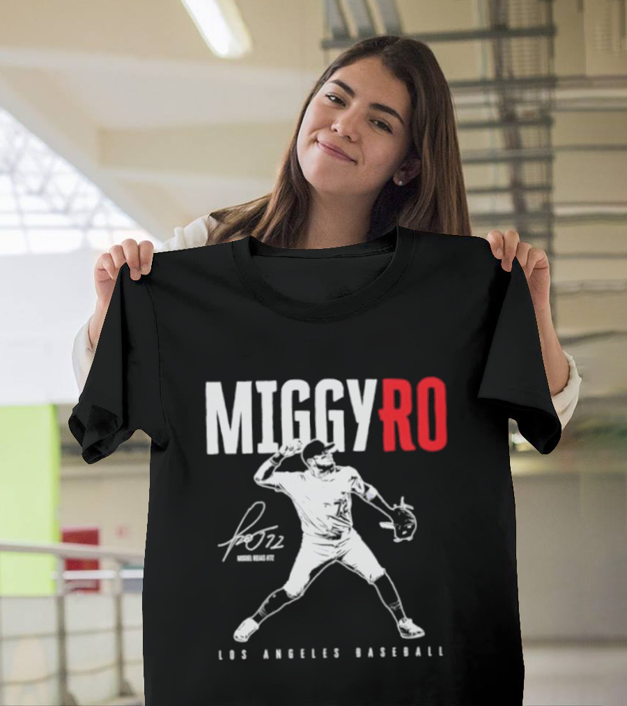 Miguel Rojas 72 Los Angeles Baseball MiggyRo Player Signature T-Shirt