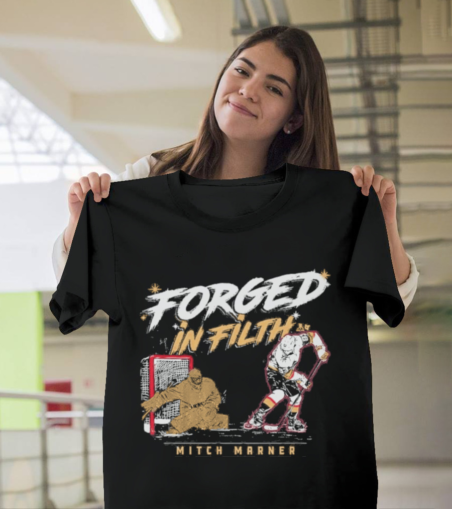 Forged In Filth Mitch Marner Hockey Player Motif T-Shirt