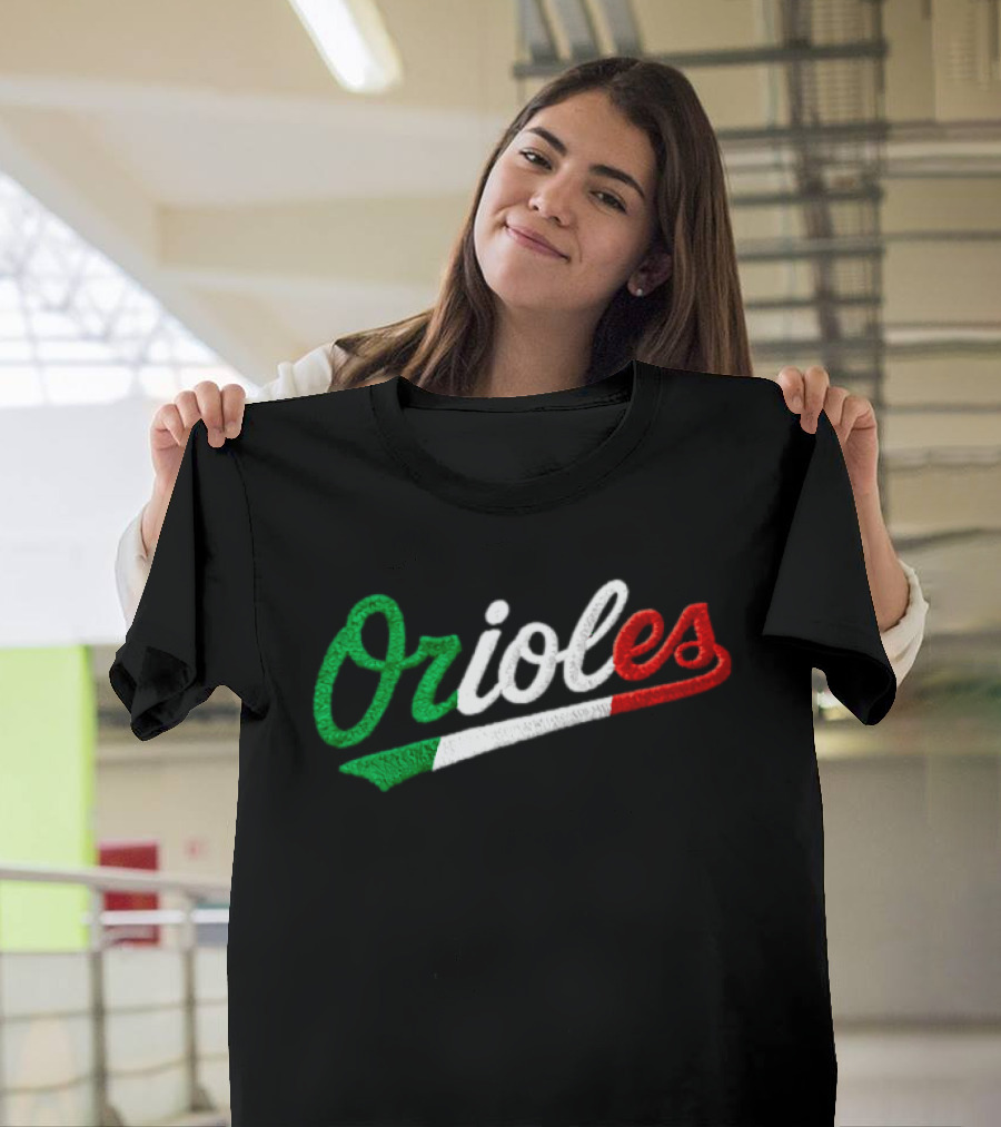 Orioles Italian Heritage Night Giveaway 2026 Flag T-Shirt