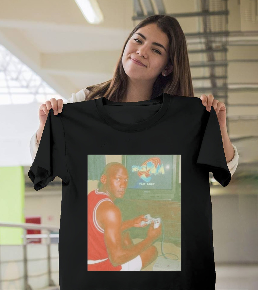 Space Jam Play Game Michael Jordan Gaming Scene T-Shirt