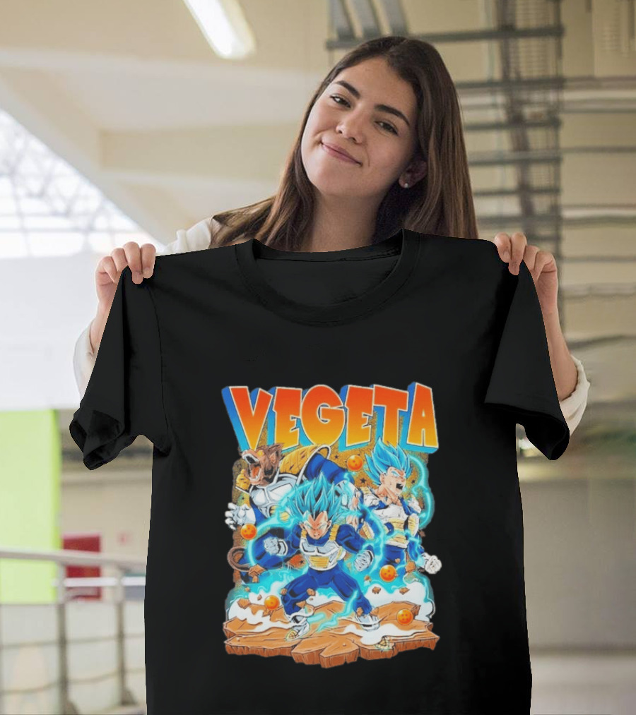 Vegeta Super Saiyan Blue Power Dragon Ball Glorious Combat Scene T-Shirt