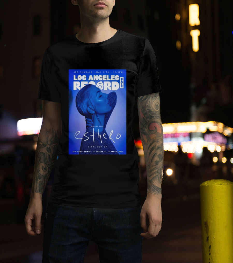 Los Angeles Record Fair May 17 Special Guest Esthero Vinyl Pop Up Arts District Brewing T-Shirt