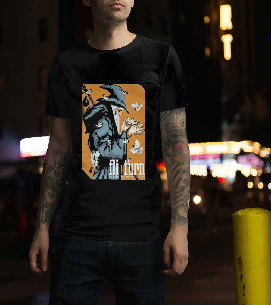 Flipturn Kilby Block Party May 17 2026 Salt Lake City Utah Wizard With Birds T-Shirt