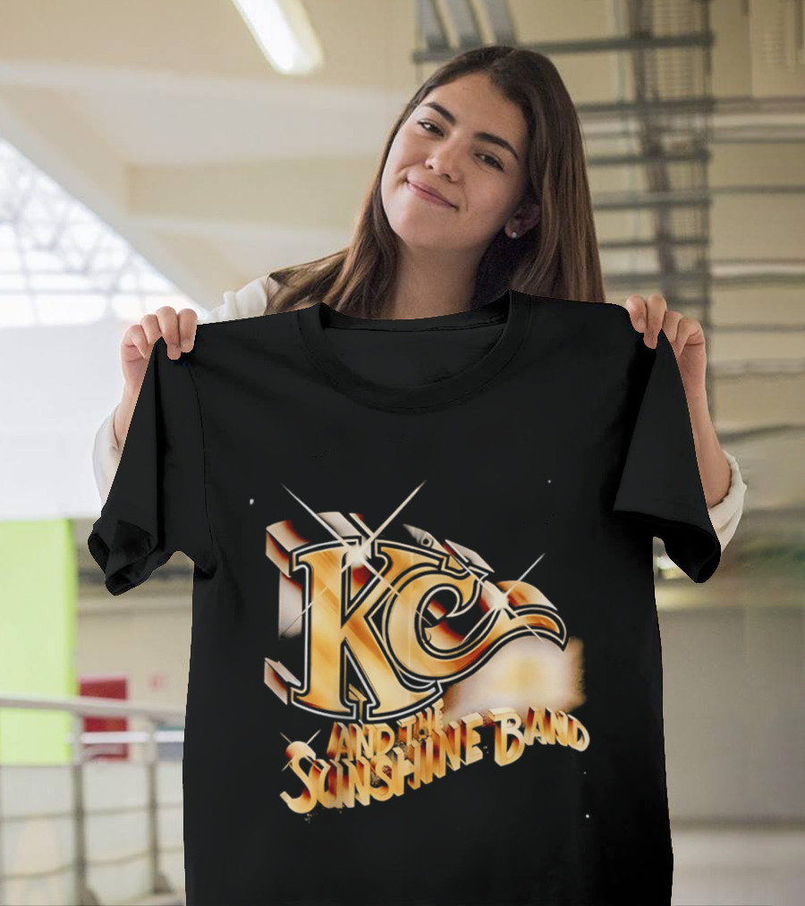 KC And The Sunshine Band Gold Logo Retro Disco T-Shirt