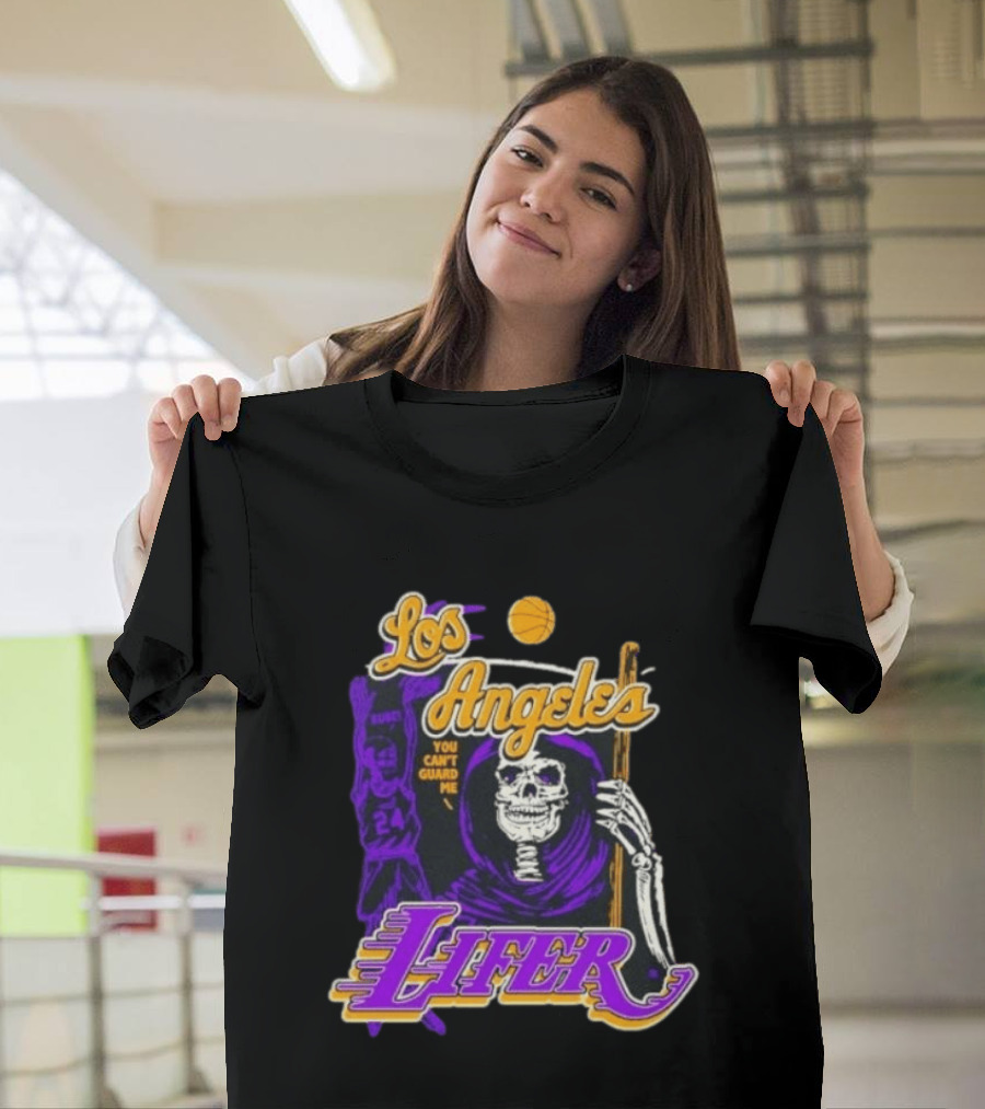 Los Angeles Lakers Lifer You Can't Guard Me Skeleton Basketball T-Shirt