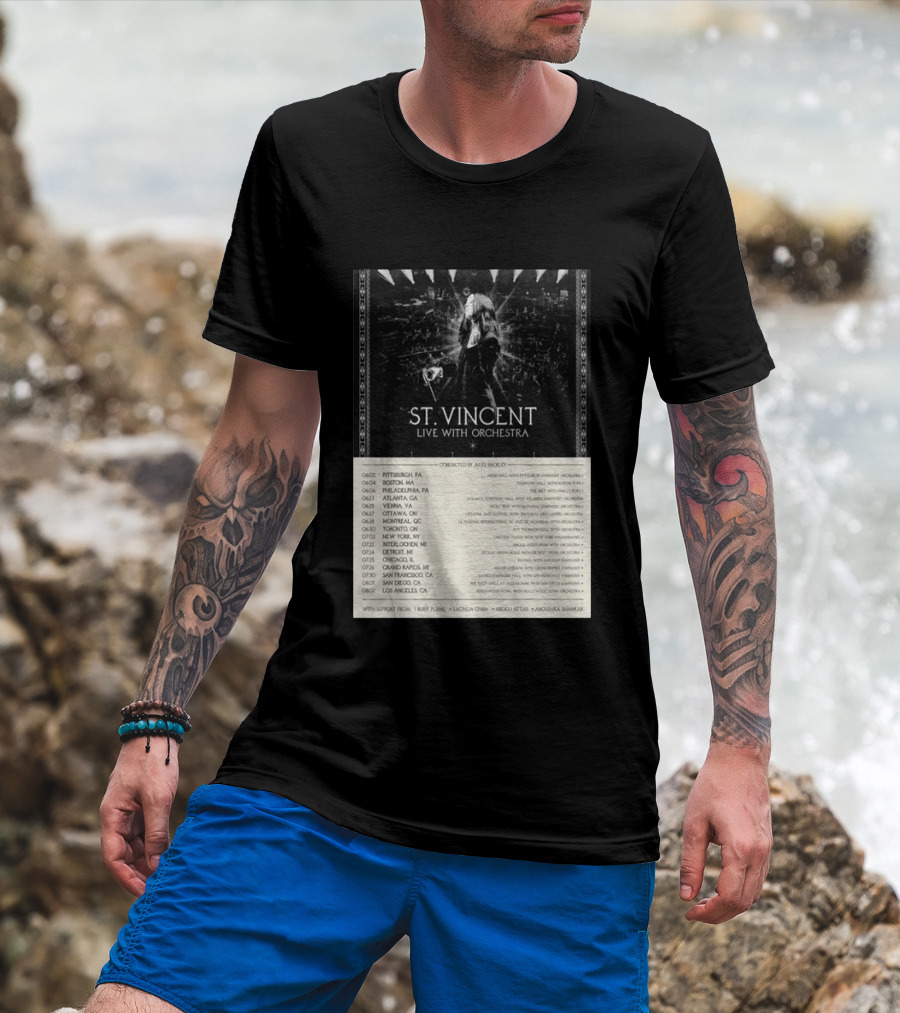St Vincent Live With Orchestra 2026 Tour Conducted By Jules Buckley Dates And Locations T-Shirt