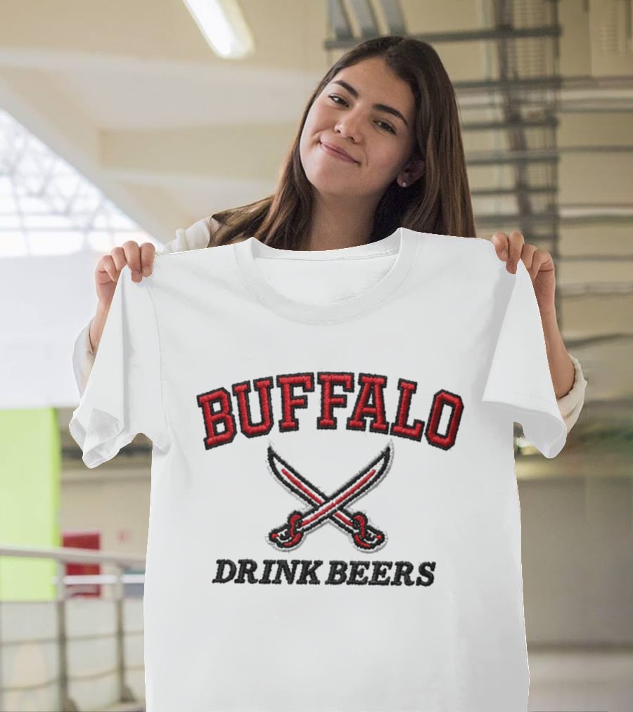 Buffalo Drink Beers Crossed Swords Rasmus Dahlin T-Shirt