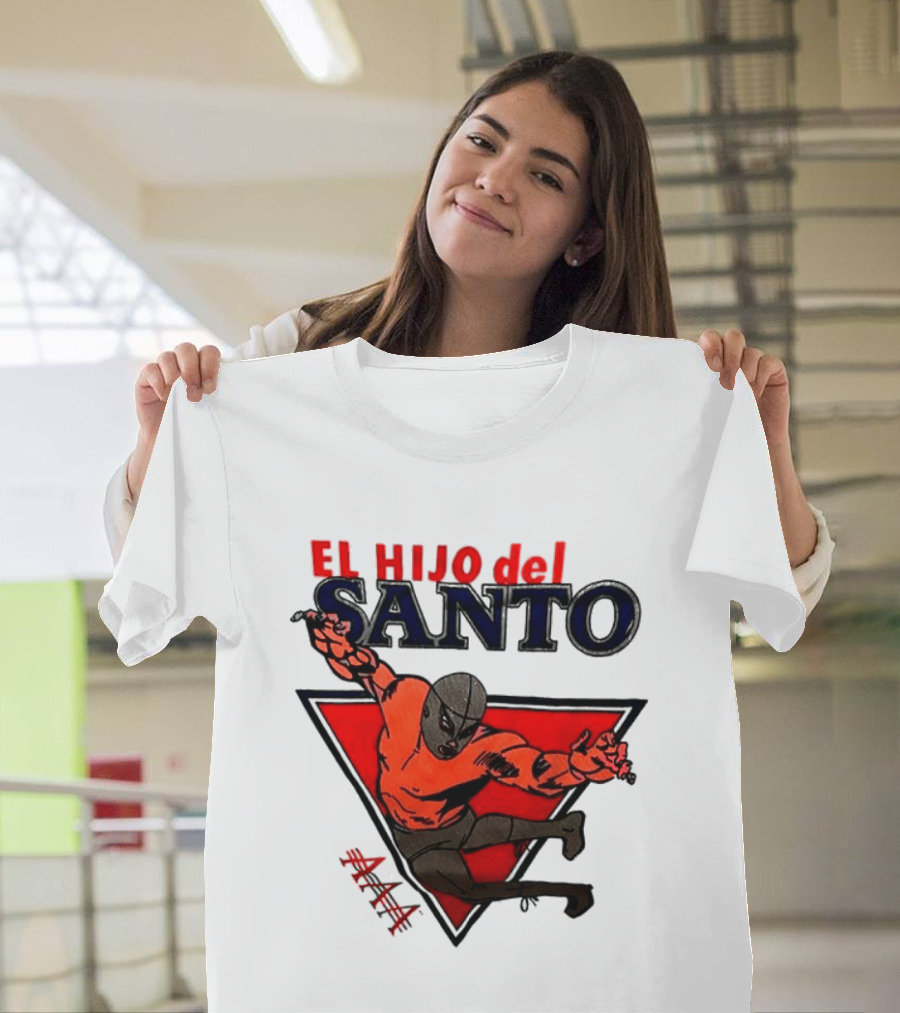 El Hijo Del Santo AAA Lucha Libre Wrestler In Red Triangle T-Shirt