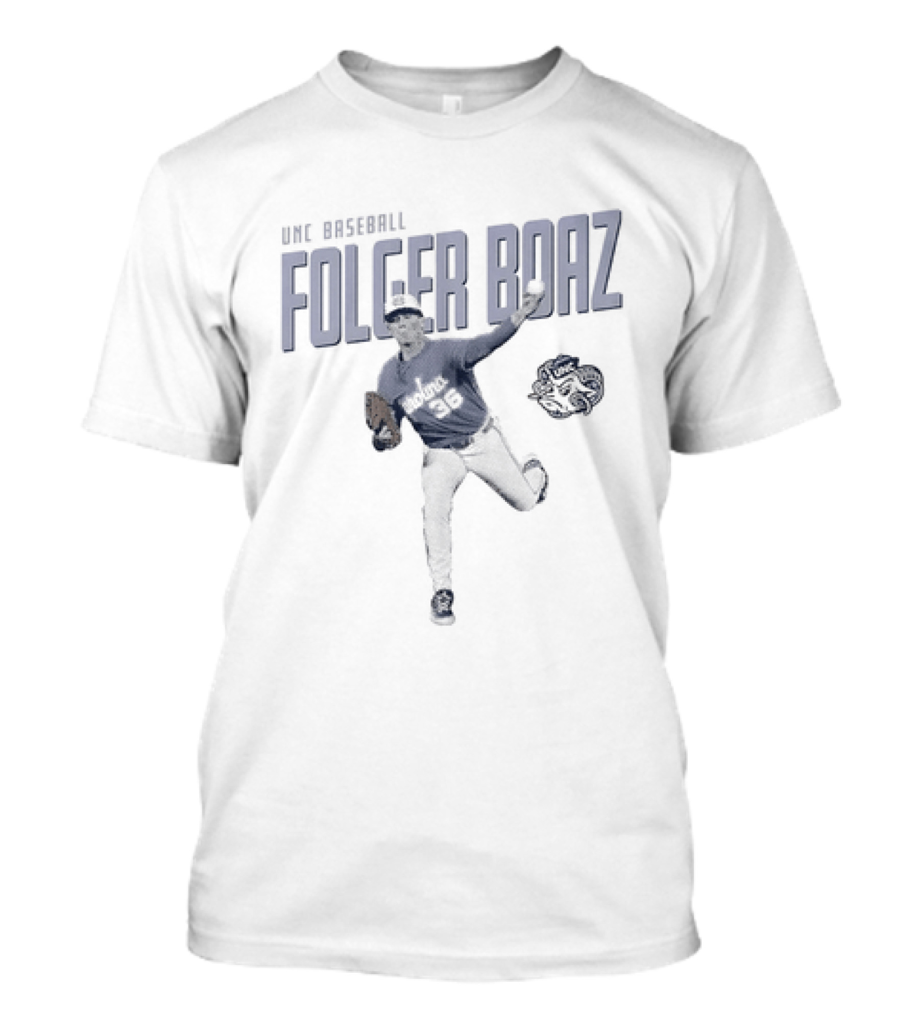 UNC Asheville Folger Boaz North Carolina Tar Heels Baseball Player And Ram T-Shirt