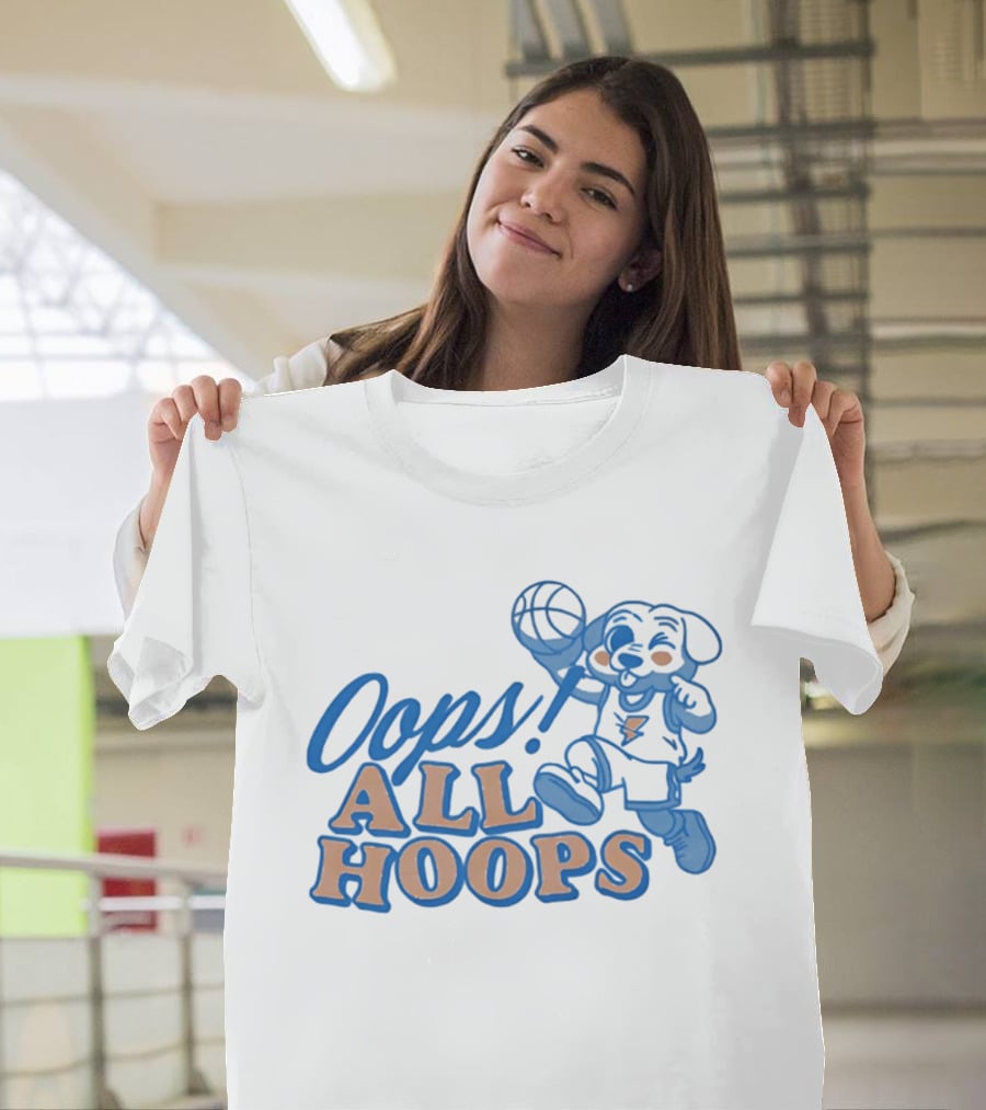 Oops All Hoops Oklahoma City Thunder Playful Dog Basketball T-Shirt