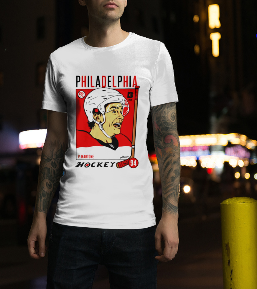 Philadelphia Flyers P Martone 94 Hockey Player T-Shirt