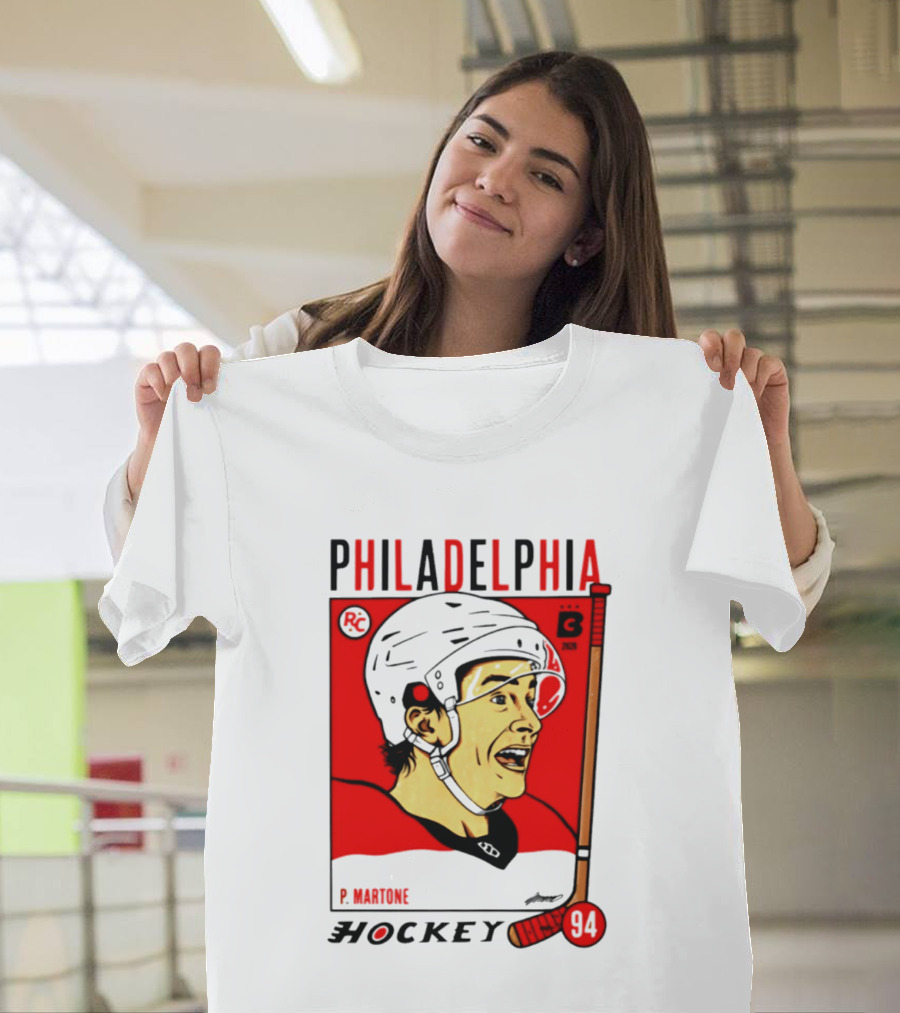 Philadelphia Flyers P Martone 94 Hockey Player T-Shirt