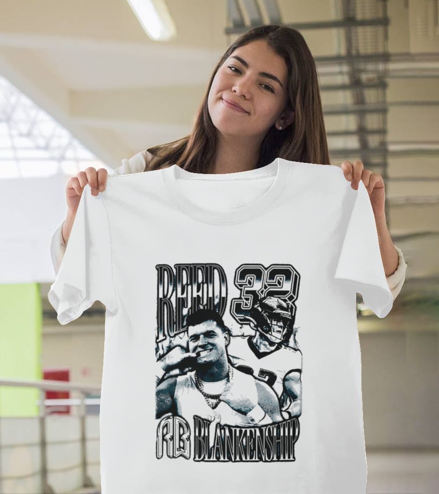Reed Blankenship 32 Eagles Player Collage T-Shirt