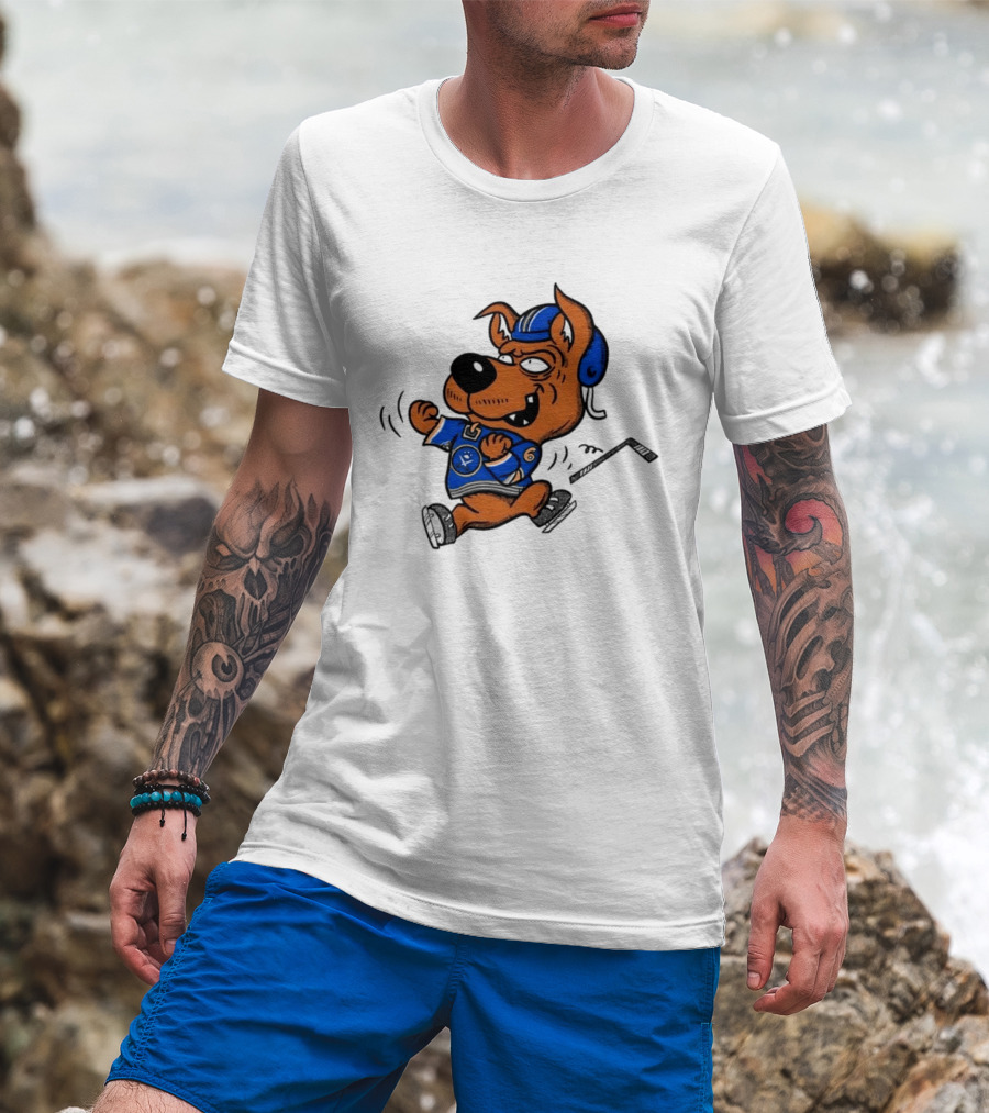 Scrappy Doo Buffalo Sabres Hockey Cartoon T-Shirt