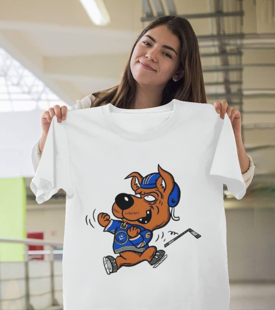 Scrappy Doo Buffalo Sabres Hockey Cartoon T-Shirt