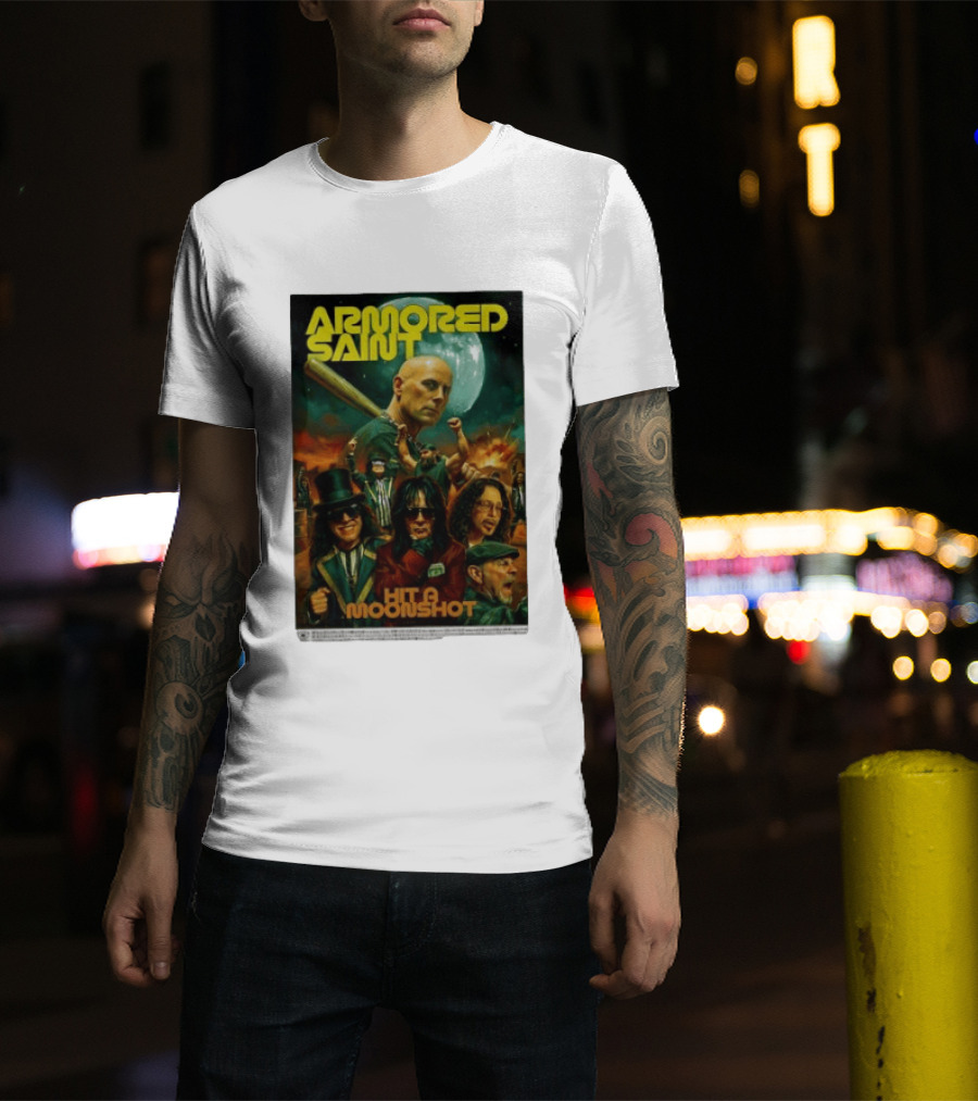 Armored Saint Hit A Moonshot Heavy Metal Band T-Shirt