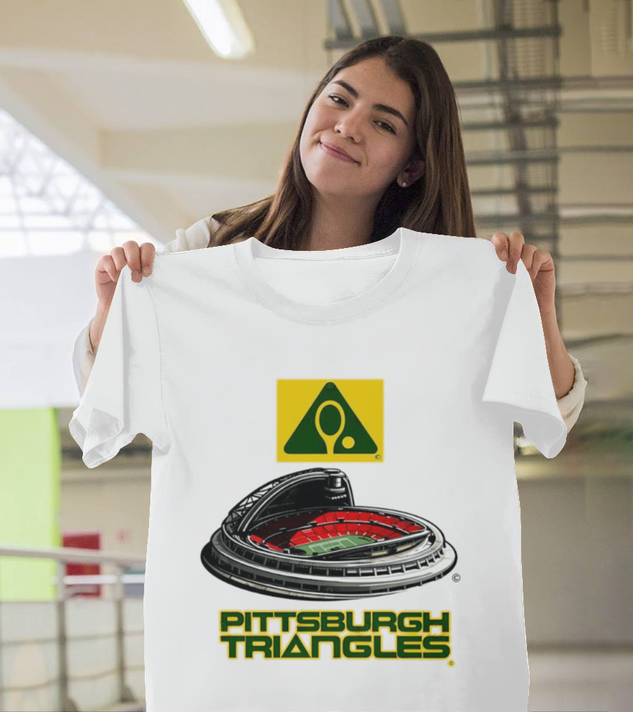 Pittsburgh Triangles Civic Arena Tennis Logo Roof Open T-Shirt