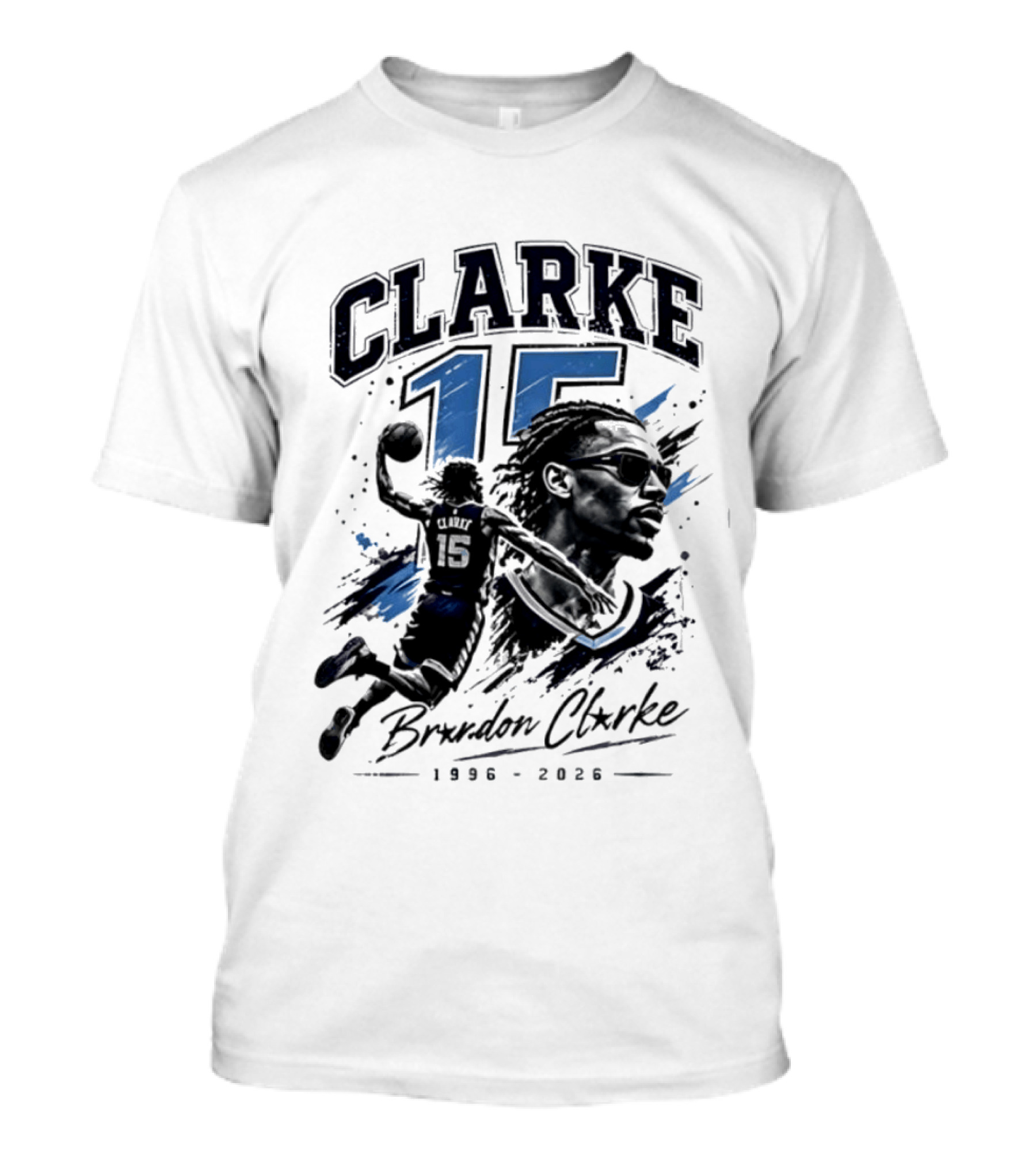 Brandon Clarke 1996 2026 Memphis Grizzlies Number 15 Commemorative NBA T-Shirt