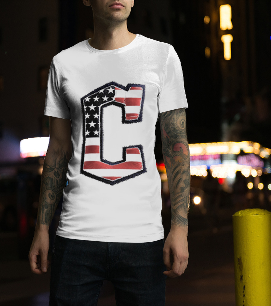 Cleveland Guardians American Flag Hat 2026 Patriotic Giveaway T-Shirt