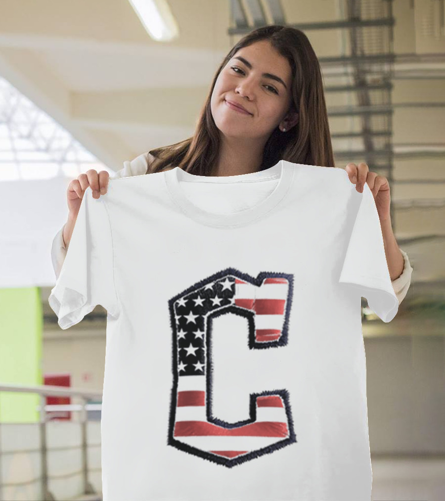 Cleveland Guardians American Flag Hat 2026 Patriotic Giveaway T-Shirt