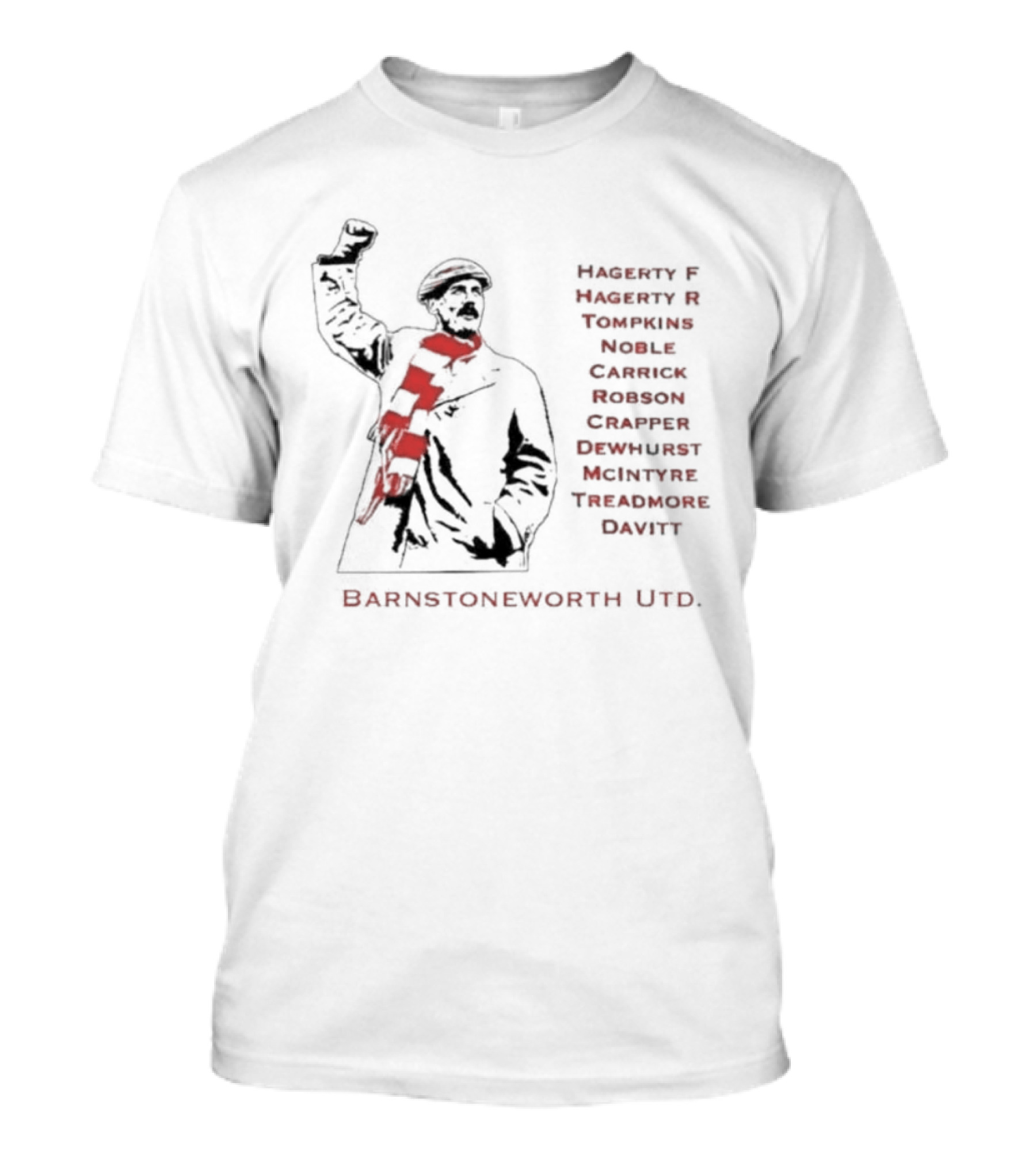 Barnstoneworth United Football Legends Players Ramsay Ackroyd Taylor Edwards T-Shirt