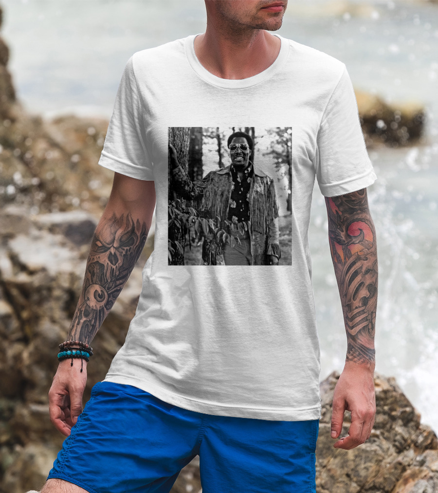 Clarence Carter Singer Fringe Jacket And Sunglasses Outdoors T-Shirt