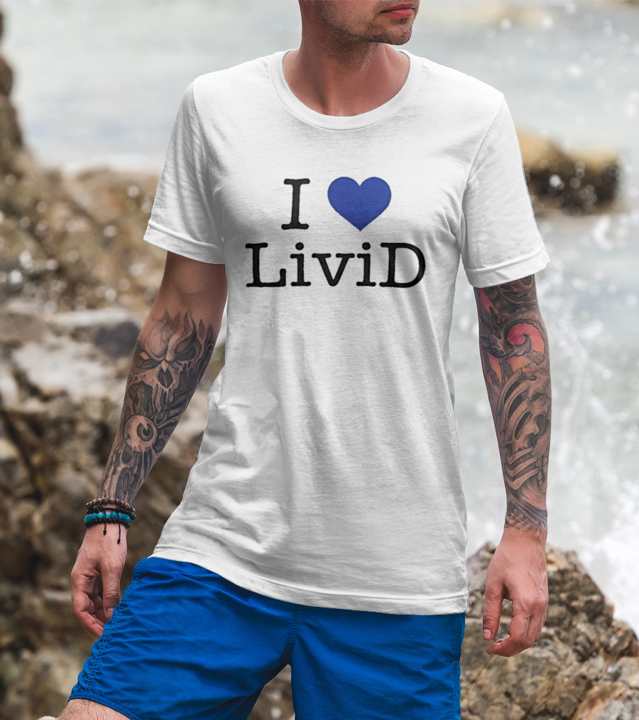 Dan Abrams Wearing I Heart LiviD T-Shirt