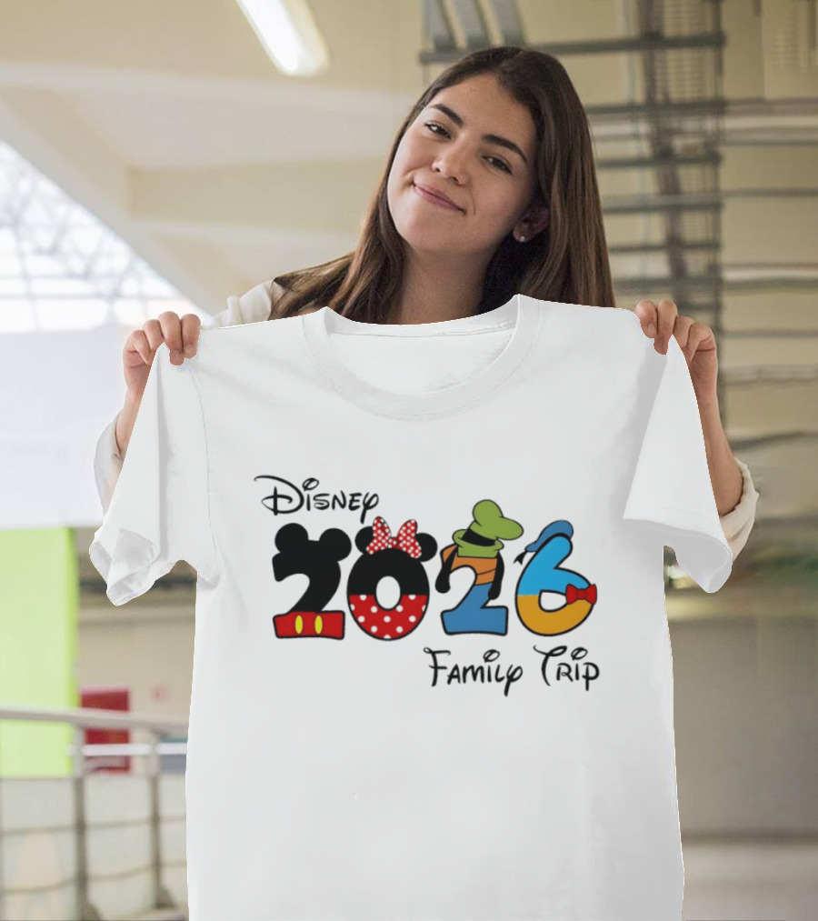 Disney 2026 Family Trip Mickey Minnie Goofy Donald T-Shirt