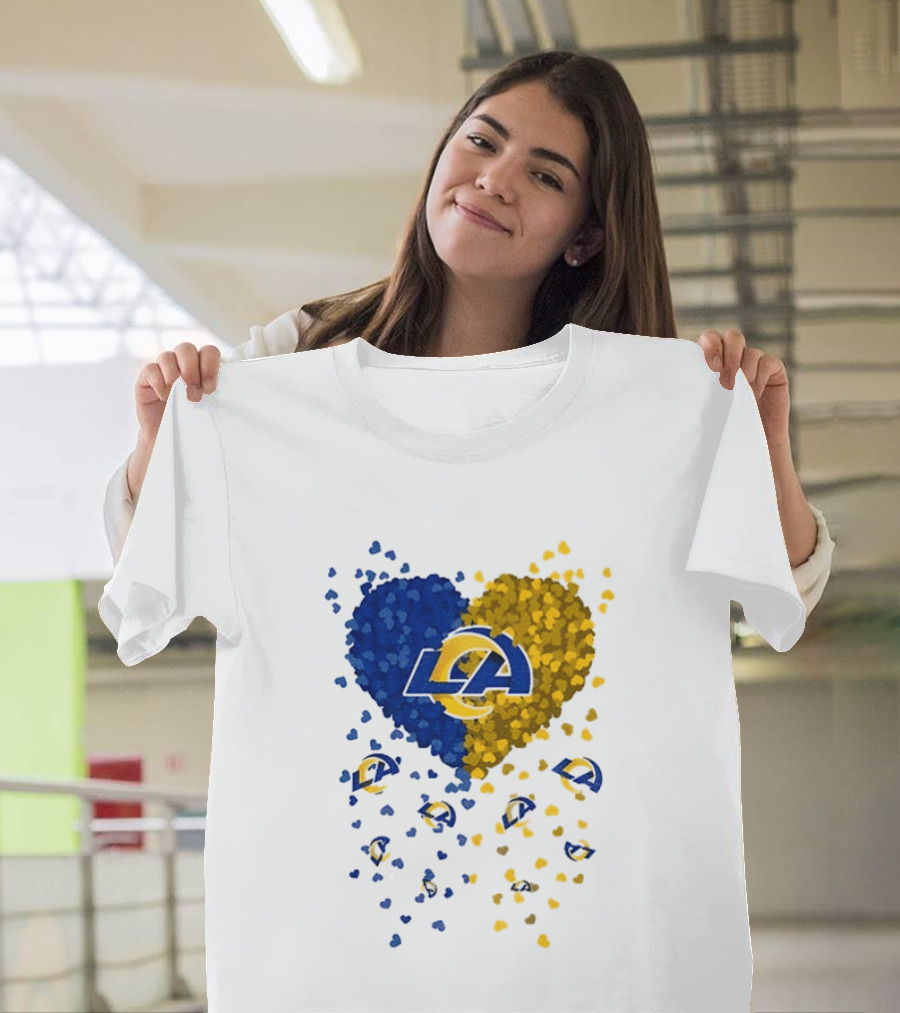 Los Angeles Rams Heart Logo 2026 Football Fanwear T-Shirt