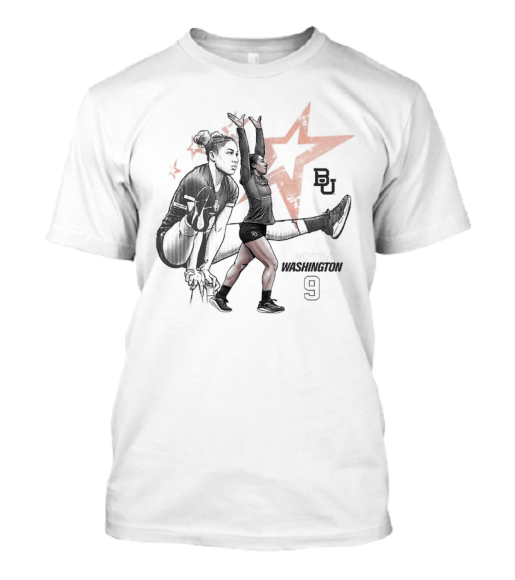 Payton Washington 9 Baylor Acrobatics And Tumbling BU Star T-Shirt