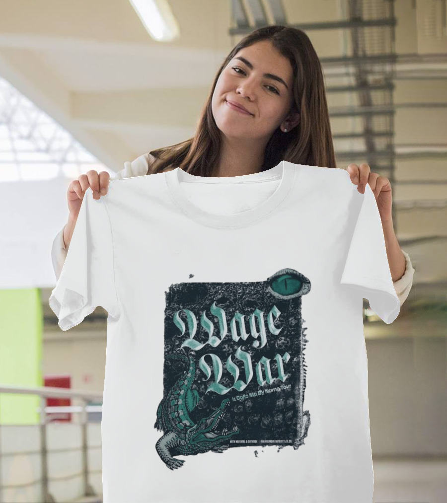 Wage War It Calls Me By Name Tour Detroit MI May 15 2026 Alligator Eye T-Shirt