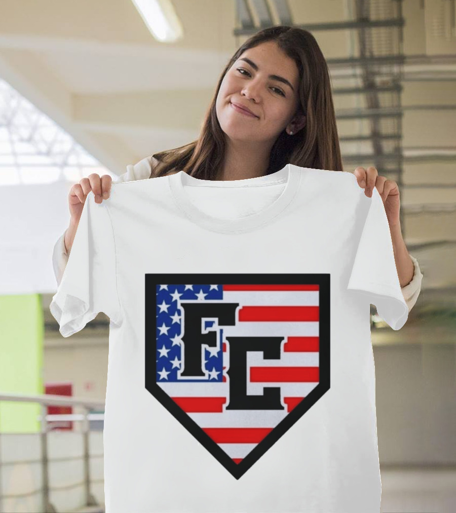 FC Patriotic Home Plate USA Flag White Regular 5000 T-Shirt