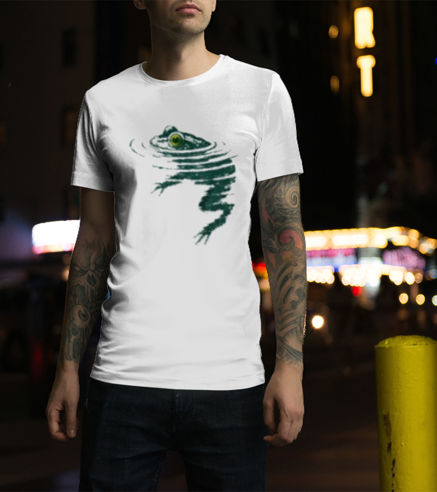 Frog Swimming Ripples In Water T-Shirt