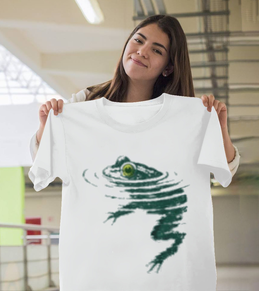 Frog Swimming Ripples In Water T-Shirt