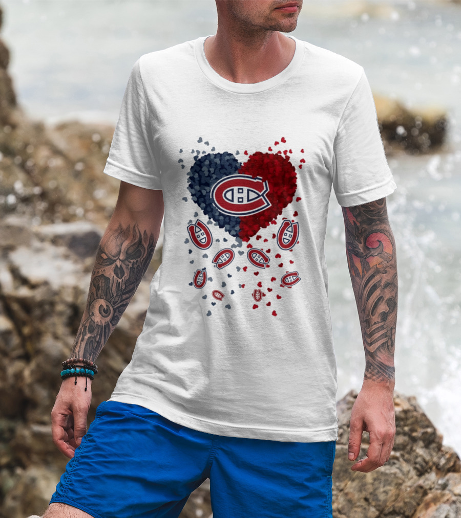 Montreal Canadiens Heart NHL 2026 Team Pride T-Shirt