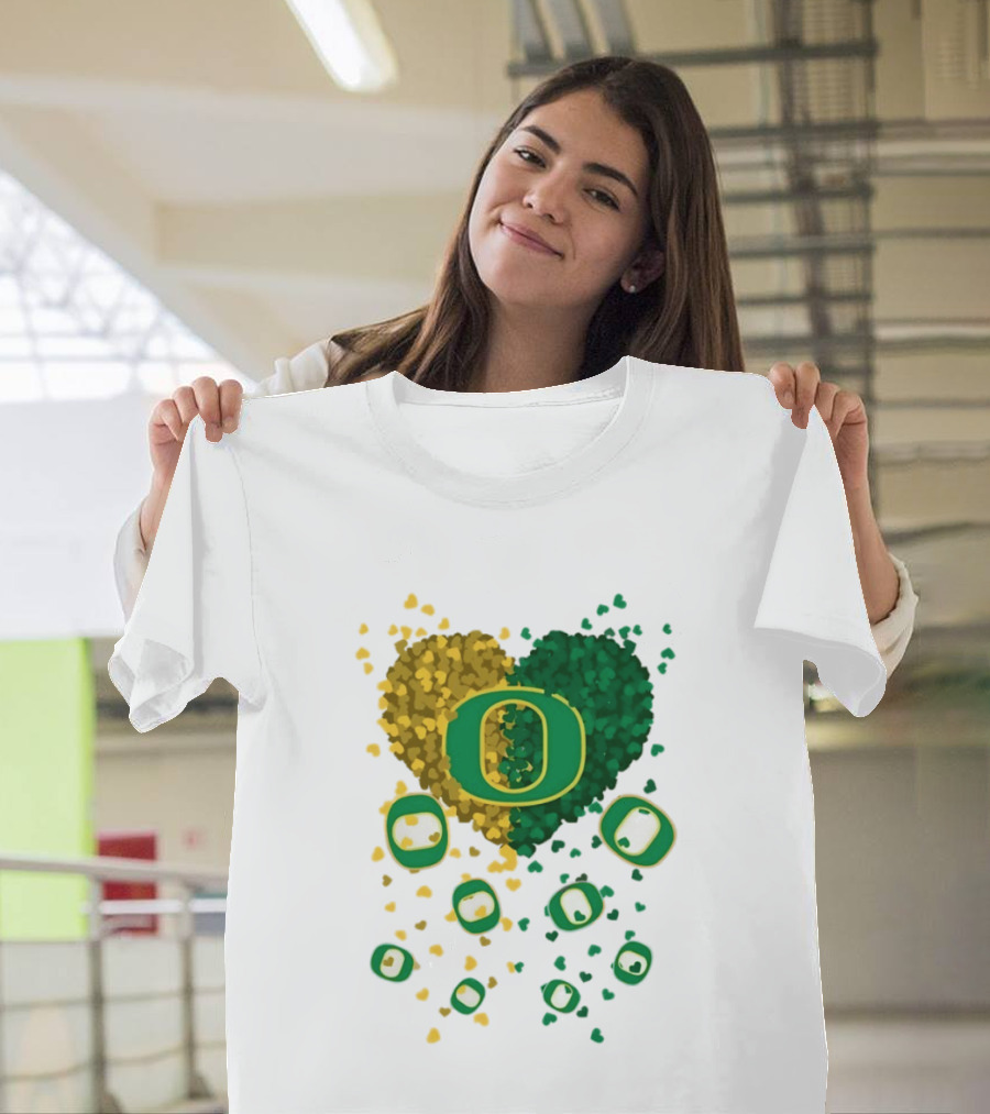 Oregon Ducks Football Heart 2026 T-Shirt