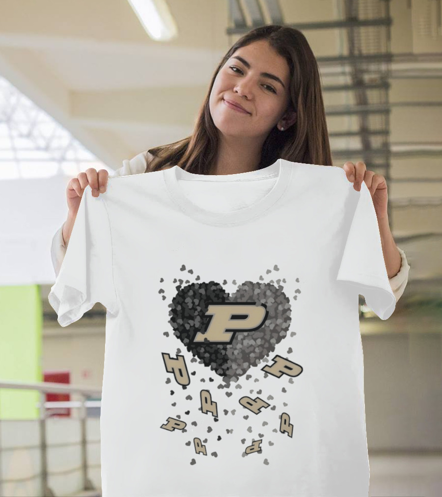 Purdue Boilermakers Heart P Logo 2026 Football T-Shirt