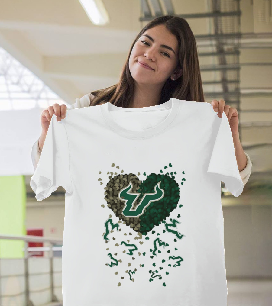 Heart Of South Florida Bulls 2026 Camo Green Bulls Fans T-Shirt