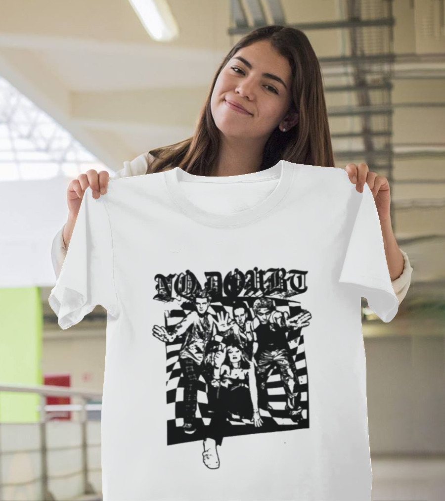 No Doubt Las Vegas Tour 2026 Checkered Band T-Shirt