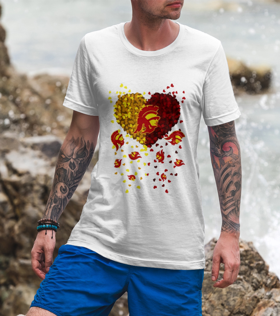 USC Trojans Heart Football 2026 Fan T-Shirt