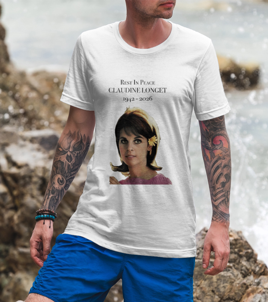 Rest In Peace Claudine Longet 1942 2026 Floral T-Shirt